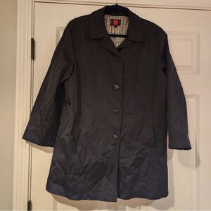 Gallery black plaid lined Button Up jacket L